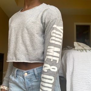 Gray crop top